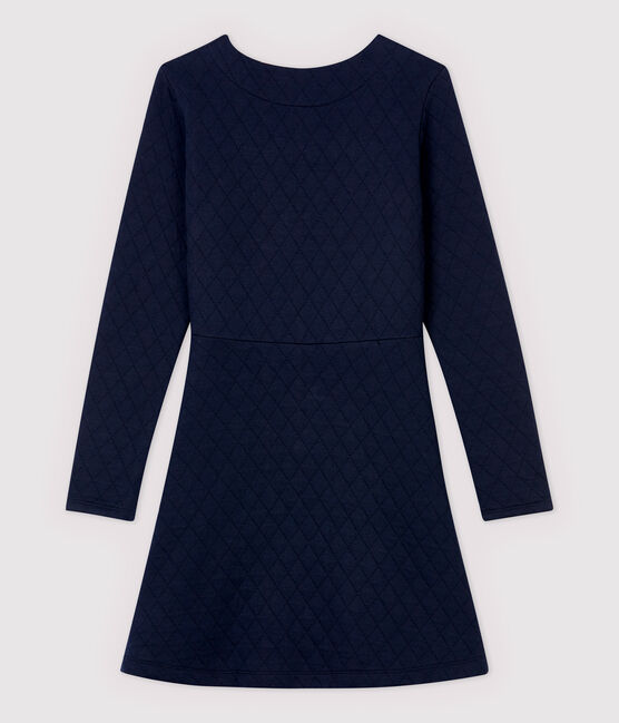 Vestido de tejido tubular acolchado de mujer azul SMOKING