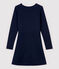 Vestido de tejido tubular acolchado de mujer azul SMOKING