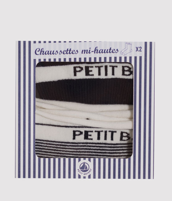 Lote de 2 pares de calcetines mujer. azul SMOKING