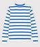 Jersey marinero de algodón de mujer blanco MARSHMALLOW/azul DELFT