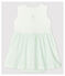 Vestido-body de vichy de bebé niña de algodón ecológico blanco MARSHMALLOW/azul HAITI