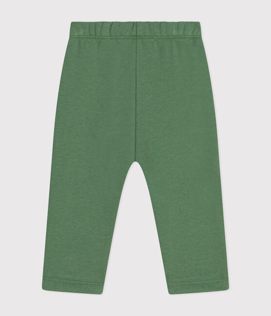 Pantalón de jogging liso de algodón para bebé verde PALMERAIE