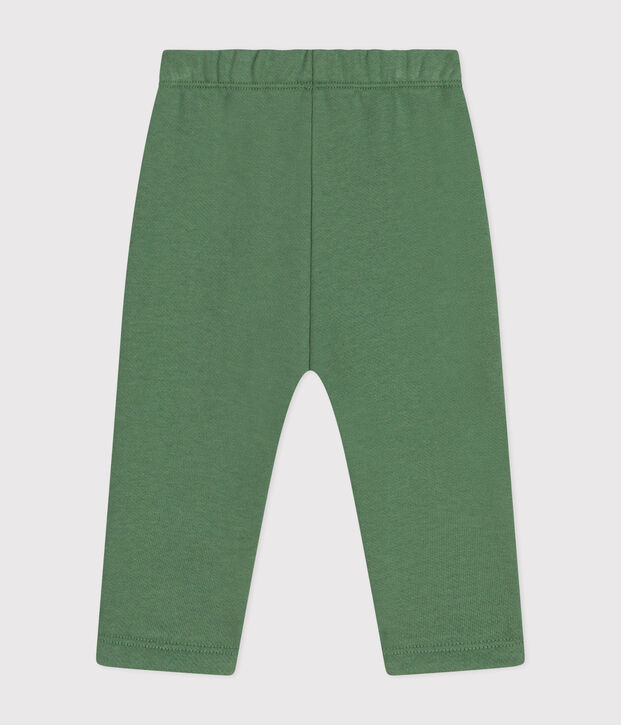 Pantal&oacute;n de jogging liso de algod&oacute;n para beb&eacute; verde