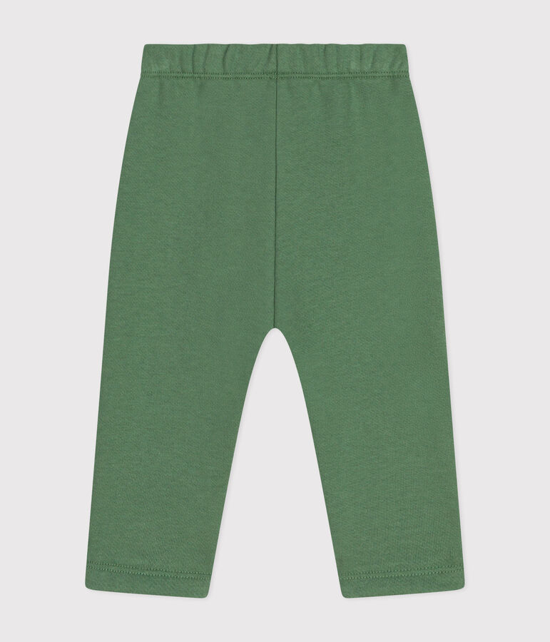Pantal&oacute;n de jogging liso de algod&oacute;n para beb&eacute; verde