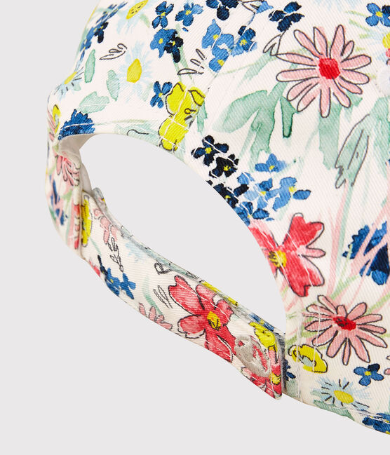 Gorra estampada de flores de niña blanco MARSHMALLOW/blanco MULTICO