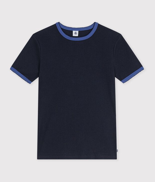 Camiseta lisa de algod&oacute;n de manga corta para mujer SMOKING