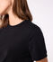 Camiseta Iconique de manga corta de punto liso para mujer negro BLACK