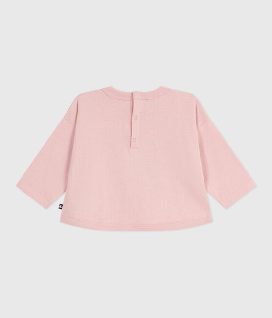 Camiseta de algodón de manga larga con motivo de gato para bebé rosa JOLI
