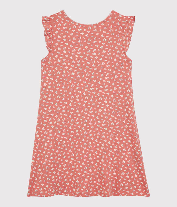 Camis&oacute;n con flores de algod&oacute;n de ni&ntilde;a rosa/blanco