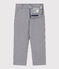Pantalón de tela de algodón a rayas para niño azul MEDIEVAL/blanco MARSHMALLOW