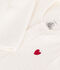 Pijama de Terciopelo unisex con Body liso integrado blanco