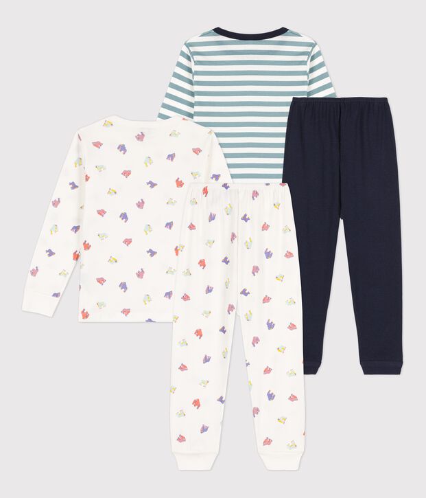 Juego de 2 pijamas, uno de gorilas y otro a rayas, de algod&oacute;n de ni&ntilde;o multicolor