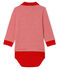 Body tipo polo milrayas para bebé niño rojo TERKUIT/blanco MARSHMALLOW
