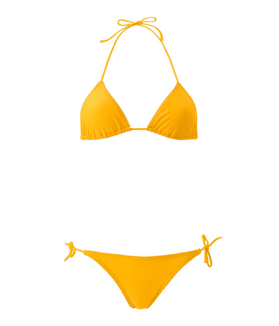 Bikini para mujer liso naranja FUSION