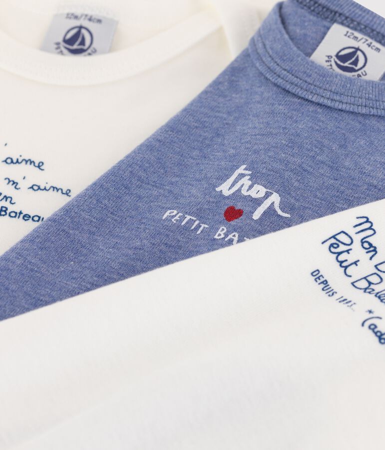 Lote de 3 bodies de manga larga para beb&eacute; multicolor