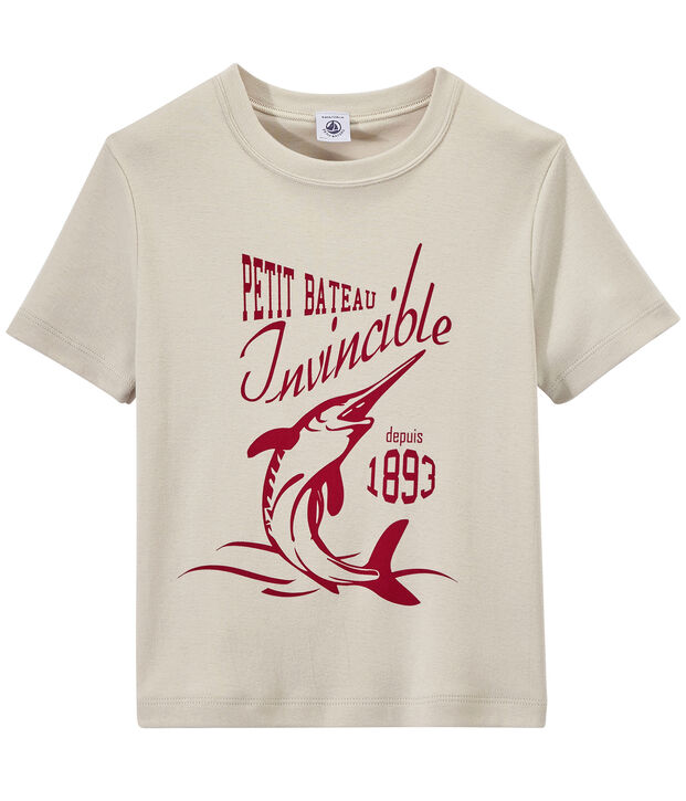 Camiseta para ni&ntilde;o con estampado blanco Feta