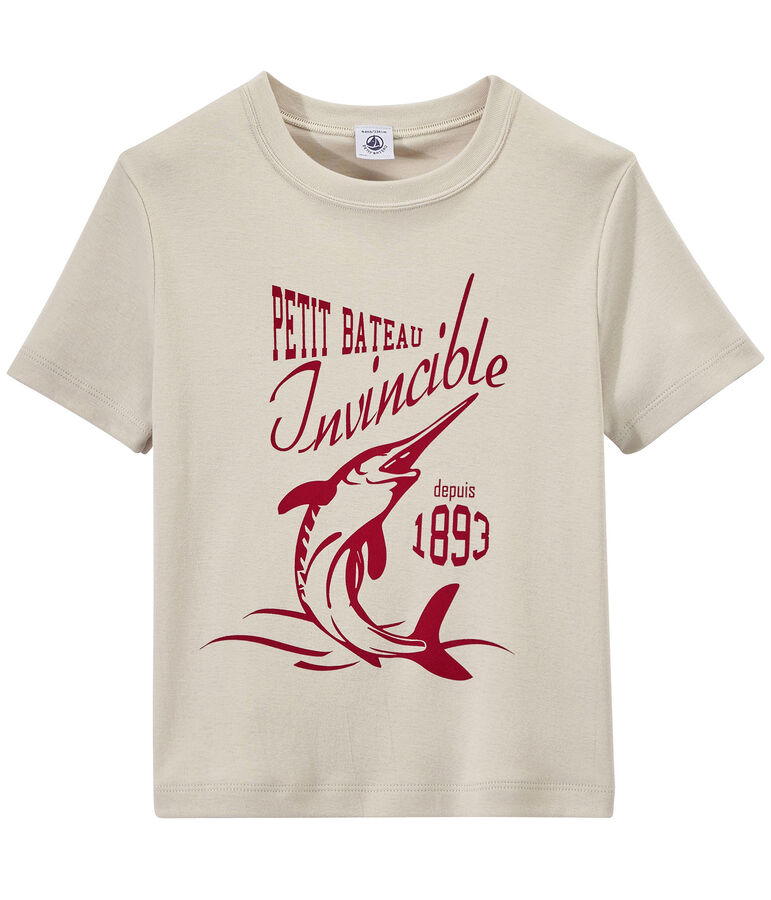 Camiseta para ni&ntilde;o con estampado blanco Feta