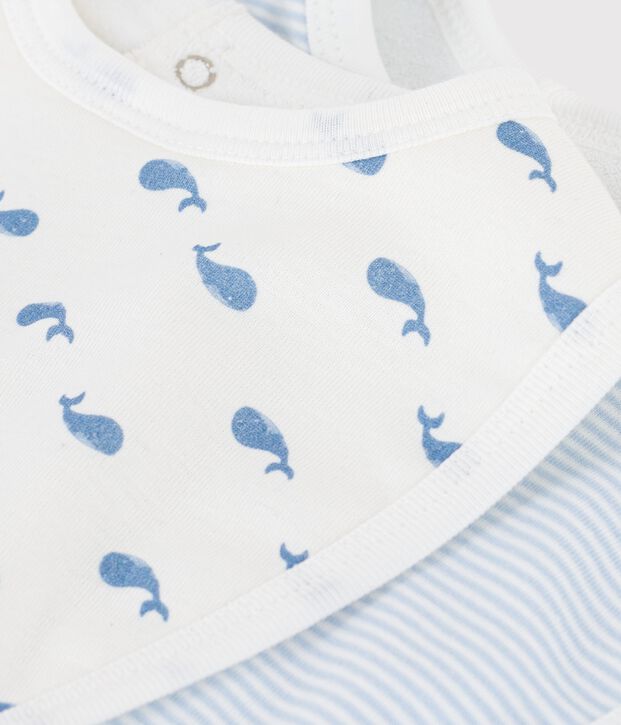 Juego de baberos de algod&oacute;n con estampado de ballena para beb&eacute; multicolor