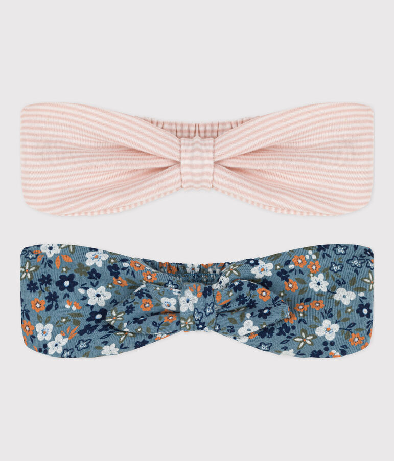 Juego de 2 diademas con flores de beb&eacute; variante 1