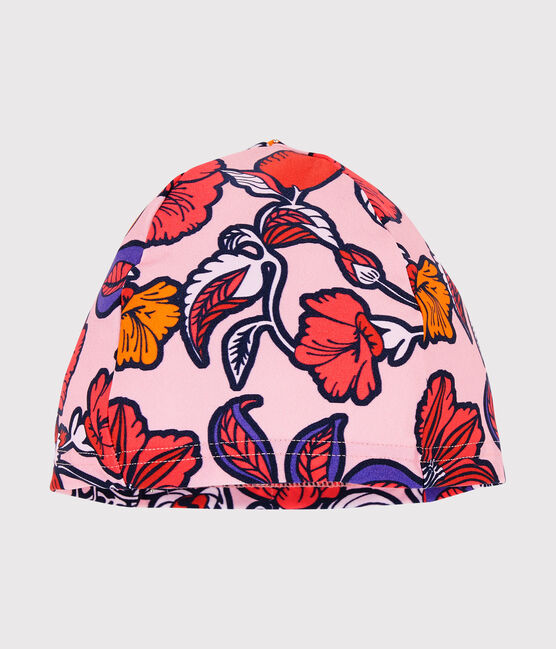 Gorro de baño anti-UV UPF 50+ niña rosa PATIENCE/blanco MULTICO