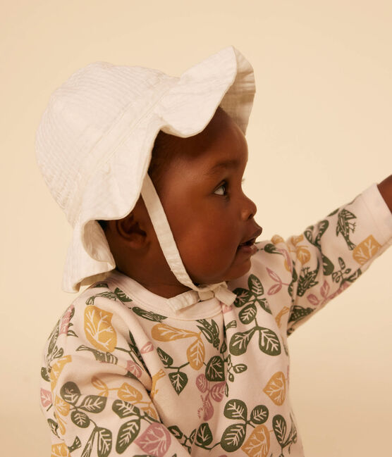 Capelina moderna lisa para bebé niña blanco MARSHMALLOW