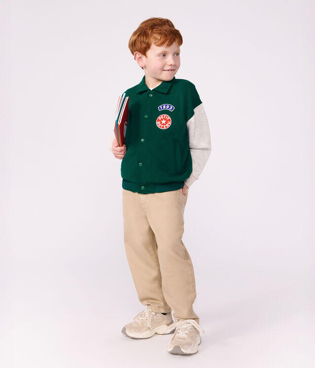 Pantal&oacute;n denim infantil con 5 bolsillos beige