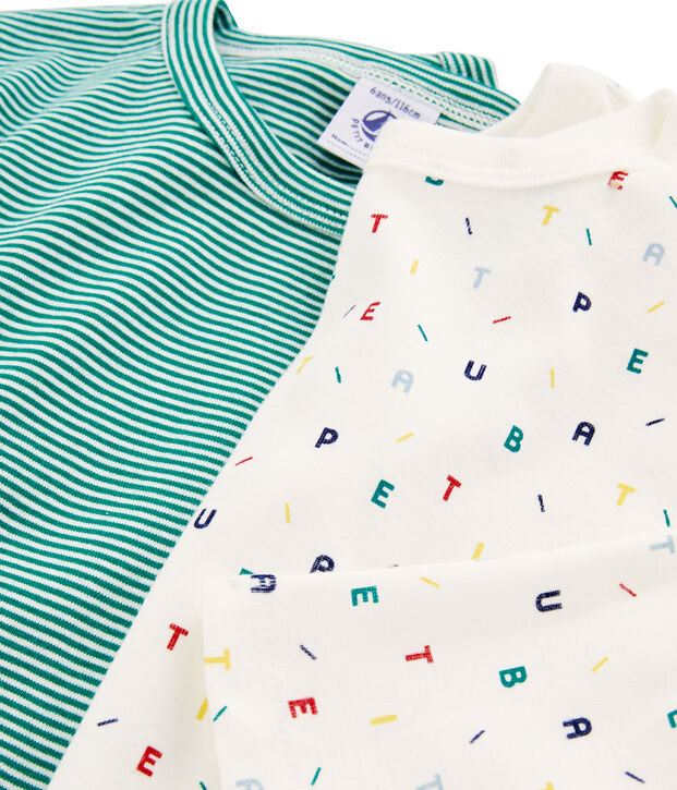 Par de camisetas manga larga para ni&ntilde;o multicolor