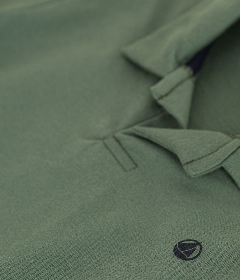 Polo de manga corta de algod&oacute;n para ni&ntilde;o verde