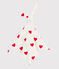 DOUDOU CORAZÓN DE ALGODÓN blanco MARSHMALLOW/rojo TERKUIT