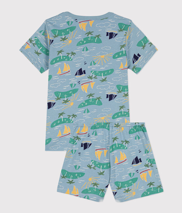 Pijama corto de algod&oacute;n de explorador de ni&ntilde;o/ni&ntilde;a azul/multicolor