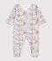 Pijama de t&uacute;bico con estampado de flores para beb&eacute; blanco/multicolor