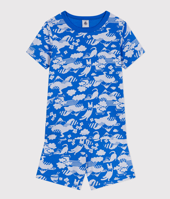 Pijama corto infantil de algodón con estampado FUJI/ MARSHMALLOW