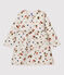Vestido acolchado de bebé beige MONTELIMAR/blanco MULTICO