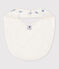Babero de algodón estampado para bebé blanco MARSHMALLOW/ CREPUSCULE
