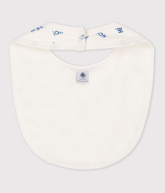 Babero de algodón estampado para bebé blanco MARSHMALLOW/ CREPUSCULE