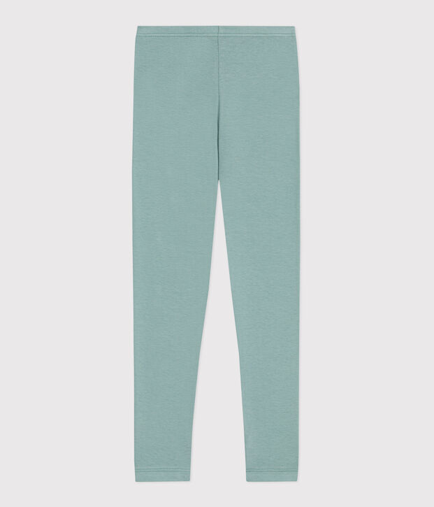 Leggings infantiles de algod&oacute;n liso verde