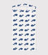 Capa de baño de rizo con estampado de ballena para bebé