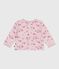 Cárdigan de algodón con estampado de flores para bebé rosa JOLI/blanco MULTICO