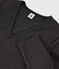 Camiseta de cuello de pico emblemática de algodón de mujer gris CITY CHINE