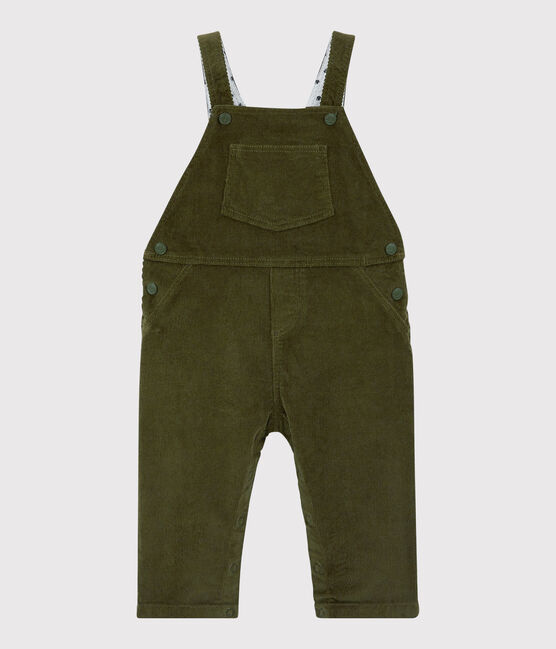 Peto de terciopelo de bebé. verde MILITARY