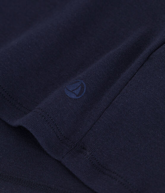 Camiseta lisa Icónica de algodón con punto «cocotte» para mujer azul SMOKING
