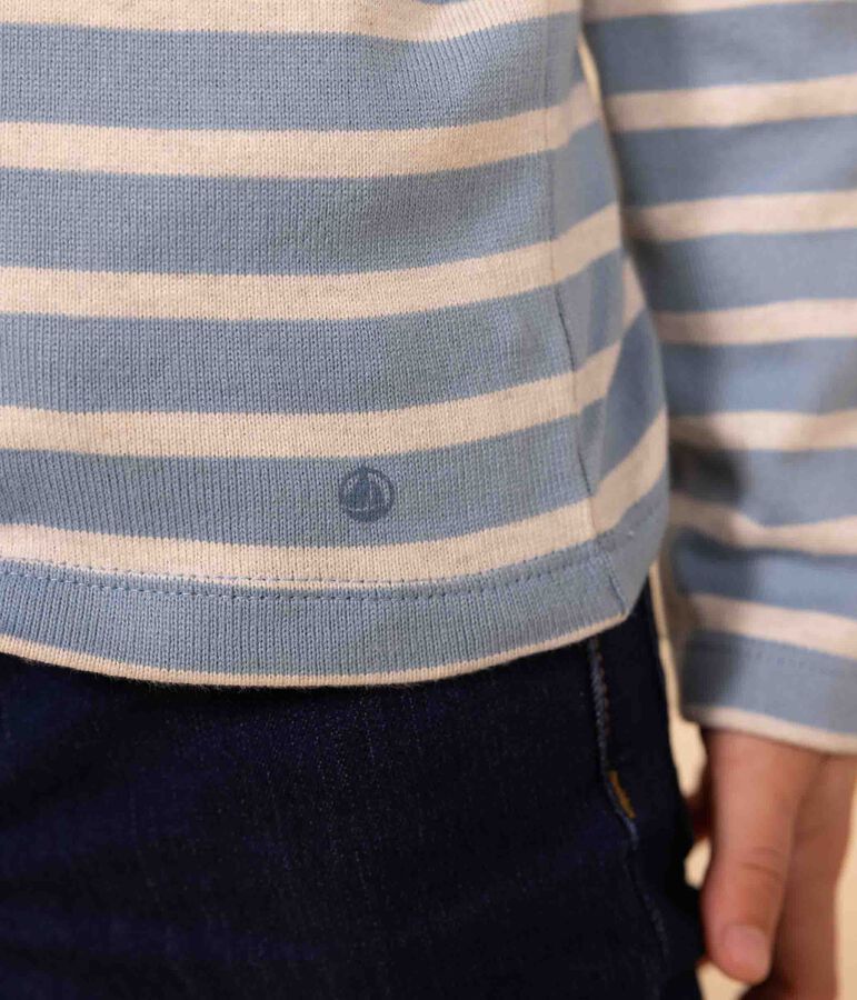 Marinera ic&oacute;nica de algod&oacute;n para ni&ntilde;a/ni&ntilde;o azul/beige