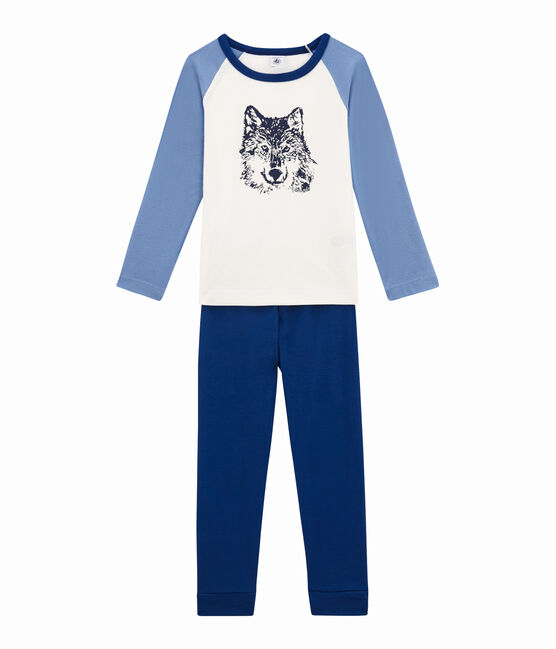 Pijama para niño azul LIMOGES/blanco MULTICO