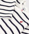 Pijama de punto a rayas para bebé blanco MARSHMALLOW/azul SMOKING