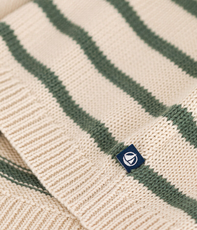 Jersey de algod&oacute;n de beb&eacute; crudo/verde