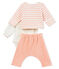 Conjunto 3 piezas para bebé niña blanco MARSHMALLOW/rosa ROSAKO CN