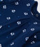 Blusa de algodón de manga larga con estampado de flores para bebé azul MEDIEVAL/blanco MULTICO