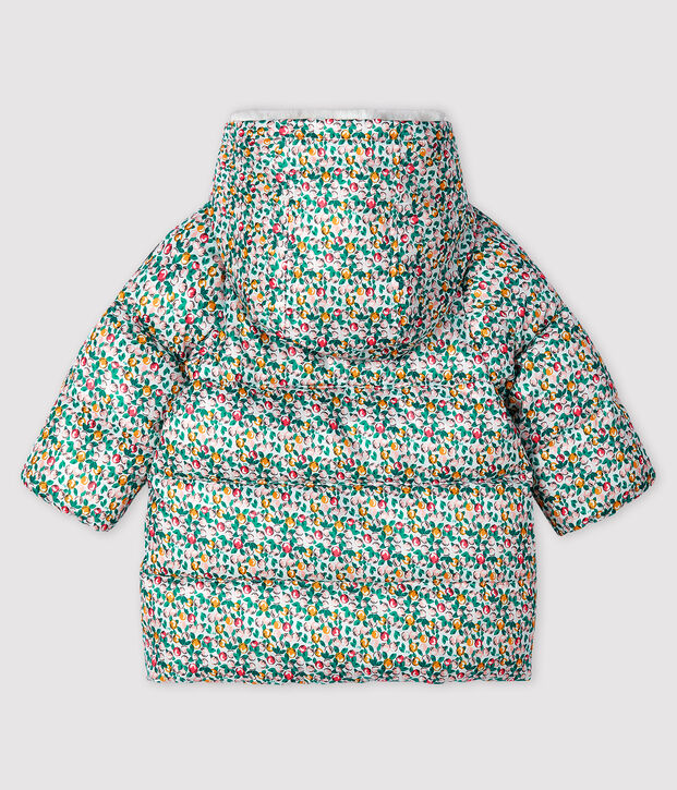 Plum&oacute;n acolchado para beb&eacute; ni&ntilde;a blanco/multicolor