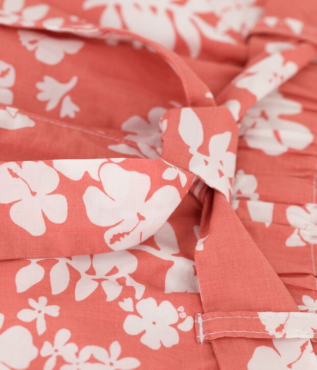 Shorts de popelina para ni&ntilde;a rosa/blanco