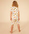 Pijama corto infantil de algodón con estampado blanco AVALANCHE/ MULTICO
